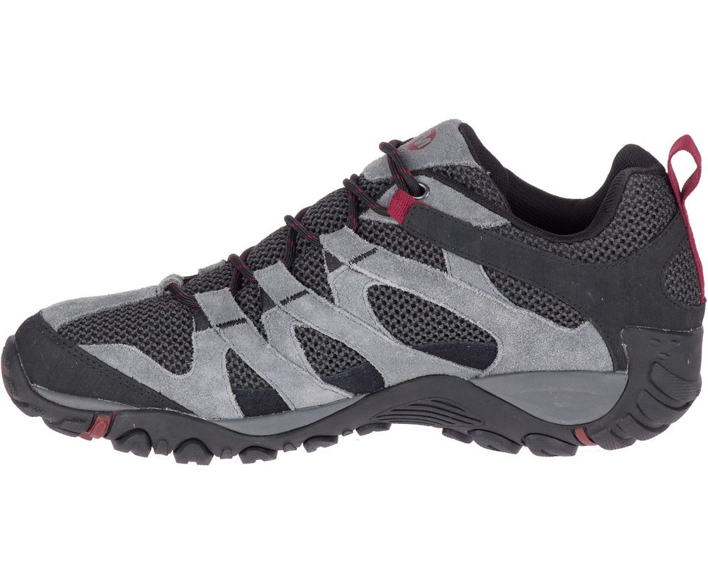 Buty Sportowe Merrell Męskie Szare/Czarne - Alverstone Wide Width - 857469-SRE